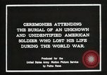 Immagine di First American Unknown Soldier selezionati in Francia Francia, 1921, secondo 9 filmato di repertorio 65675021986