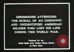 Immagine di First American Unknown Soldier selezionati in Francia Francia, 1921, secondo 13 filmato di repertorio 65675021986