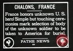 Immagine di First American Unknown Soldier selezionati in Francia Francia, 1921, secondo 42 filmato di repertorio 65675021986