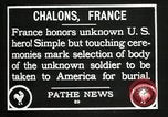 Immagine di First American Unknown Soldier selezionati in Francia Francia, 1921, secondo 49 filmato di repertorio 65675021986