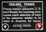 Immagine di First American Unknown Soldier selezionati in Francia Francia, 1921, secondo 52 filmato di repertorio 65675021986