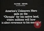 Standbild American unbekannten Soldaten geehrt in Frankreich und transportiert nach Amerika Frankreich, 1921, aus Sekunde 3 historischem Filmmaterial Videoclip 65675021987