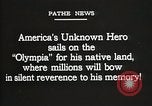 Standbild American unbekannten Soldaten geehrt in Frankreich und transportiert nach Amerika Frankreich, 1921, aus Sekunde 4 historischem Filmmaterial Videoclip 65675021987