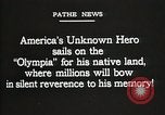 Standbild American unbekannten Soldaten geehrt in Frankreich und transportiert nach Amerika Frankreich, 1921, aus Sekunde 5 historischem Filmmaterial Videoclip 65675021987