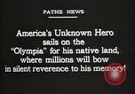 Standbild American unbekannten Soldaten geehrt in Frankreich und transportiert nach Amerika Frankreich, 1921, aus Sekunde 8 historischem Filmmaterial Videoclip 65675021987