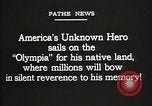 Standbild American unbekannten Soldaten geehrt in Frankreich und transportiert nach Amerika Frankreich, 1921, aus Sekunde 9 historischem Filmmaterial Videoclip 65675021987