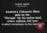 Standbild American unbekannten Soldaten geehrt in Frankreich und transportiert nach Amerika Frankreich, 1921, aus Sekunde 10 historischem Filmmaterial Videoclip 65675021987