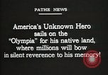 Standbild American unbekannten Soldaten geehrt in Frankreich und transportiert nach Amerika Frankreich, 1921, aus Sekunde 11 historischem Filmmaterial Videoclip 65675021987