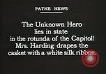 Image of World War I American Unknown soldier lying in state Washington DC USA, 1921, second 3 stock footage video 65675021988