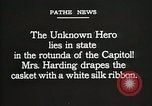 Image of World War I American Unknown soldier lying in state Washington DC USA, 1921, second 12 stock footage video 65675021988