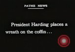 Image of World War I American Unknown soldier lying in state Washington DC USA, 1921, second 33 stock footage video 65675021988