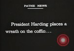 Image of World War I American Unknown soldier lying in state Washington DC USA, 1921, second 35 stock footage video 65675021988