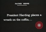 Image of World War I American Unknown soldier lying in state Washington DC USA, 1921, second 36 stock footage video 65675021988
