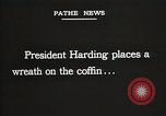 Image of World War I American Unknown soldier lying in state Washington DC USA, 1921, second 37 stock footage video 65675021988