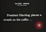 Image of World War I American Unknown soldier lying in state Washington DC USA, 1921, second 38 stock footage video 65675021988