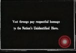 Immagine di American Soldato sconosciuto Arlington Virginia USA, 1921, secondo 1 filmato di repertorio 65675021992