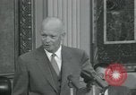 Image of President Dwight D Eisenhower during press conference Washington DC USA, 1953, second 5 stock footage video 65675022148