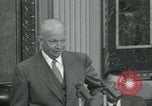 Image of President Dwight D Eisenhower during press conference Washington DC USA, 1953, second 6 stock footage video 65675022148