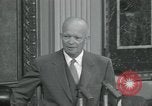 Image of President Dwight D Eisenhower during press conference Washington DC USA, 1953, second 8 stock footage video 65675022148