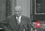 Image of President Dwight D Eisenhower during press conference Washington DC USA, 1953, second 9 stock footage video 65675022148