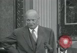 Image of President Dwight D Eisenhower during press conference Washington DC USA, 1953, second 13 stock footage video 65675022148