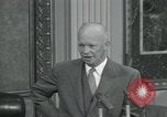 Image of President Dwight D Eisenhower during press conference Washington DC USA, 1953, second 20 stock footage video 65675022148