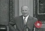 Image of President Dwight D Eisenhower during press conference Washington DC USA, 1953, second 22 stock footage video 65675022148