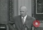 Image of President Dwight D Eisenhower during press conference Washington DC USA, 1953, second 24 stock footage video 65675022148