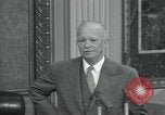 Image of President Dwight D Eisenhower during press conference Washington DC USA, 1953, second 26 stock footage video 65675022148