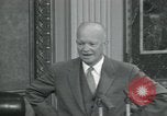 Image of President Dwight D Eisenhower during press conference Washington DC USA, 1953, second 27 stock footage video 65675022148