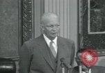 Image of President Dwight D Eisenhower during press conference Washington DC USA, 1953, second 29 stock footage video 65675022148