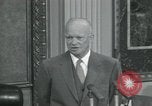 Image of President Dwight D Eisenhower during press conference Washington DC USA, 1953, second 31 stock footage video 65675022148