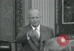 Image of President Dwight D Eisenhower during press conference Washington DC USA, 1953, second 34 stock footage video 65675022148