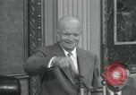 Image of President Dwight D Eisenhower during press conference Washington DC USA, 1953, second 37 stock footage video 65675022148
