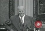 Image of President Dwight D Eisenhower during press conference Washington DC USA, 1953, second 38 stock footage video 65675022148
