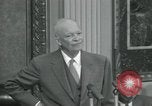 Image of President Dwight D Eisenhower during press conference Washington DC USA, 1953, second 40 stock footage video 65675022148