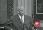 Image of President Dwight D Eisenhower during press conference Washington DC USA, 1953, second 43 stock footage video 65675022148