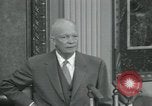 Image of President Dwight D Eisenhower during press conference Washington DC USA, 1953, second 45 stock footage video 65675022148