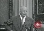 Image of President Dwight D Eisenhower during press conference Washington DC USA, 1953, second 46 stock footage video 65675022148