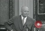 Image of President Dwight D Eisenhower during press conference Washington DC USA, 1953, second 47 stock footage video 65675022148