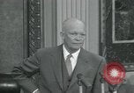 Image of President Dwight D Eisenhower during press conference Washington DC USA, 1953, second 48 stock footage video 65675022148