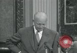 Image of President Dwight D Eisenhower during press conference Washington DC USA, 1953, second 50 stock footage video 65675022148