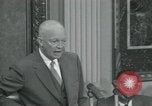 Image of President Dwight D Eisenhower during press conference Washington DC USA, 1953, second 52 stock footage video 65675022148