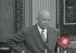 Image of President Dwight D Eisenhower during press conference Washington DC USA, 1953, second 54 stock footage video 65675022148