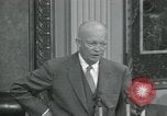Image of President Dwight D Eisenhower during press conference Washington DC USA, 1953, second 56 stock footage video 65675022148