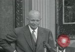Image of President Dwight D Eisenhower during press conference Washington DC USA, 1953, second 59 stock footage video 65675022148
