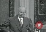 Image of President Dwight D Eisenhower during press conference Washington DC USA, 1953, second 60 stock footage video 65675022148