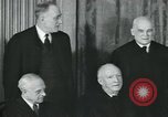 Image of Supreme Court Justices posing for photograph Washington DC USA, 1958, second 28 stock footage video 65675022164