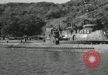 Standbild japanische U-Boote zur Vernichtung vorgesehene Sasebo Bay Japan, 1946, aus Sekunde 27 historischem Filmmaterial Videoclip 65675022265