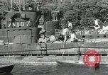 Standbild japanische U-Boote zur Vernichtung vorgesehene Sasebo Bay Japan, 1946, aus Sekunde 48 historischem Filmmaterial Videoclip 65675022265